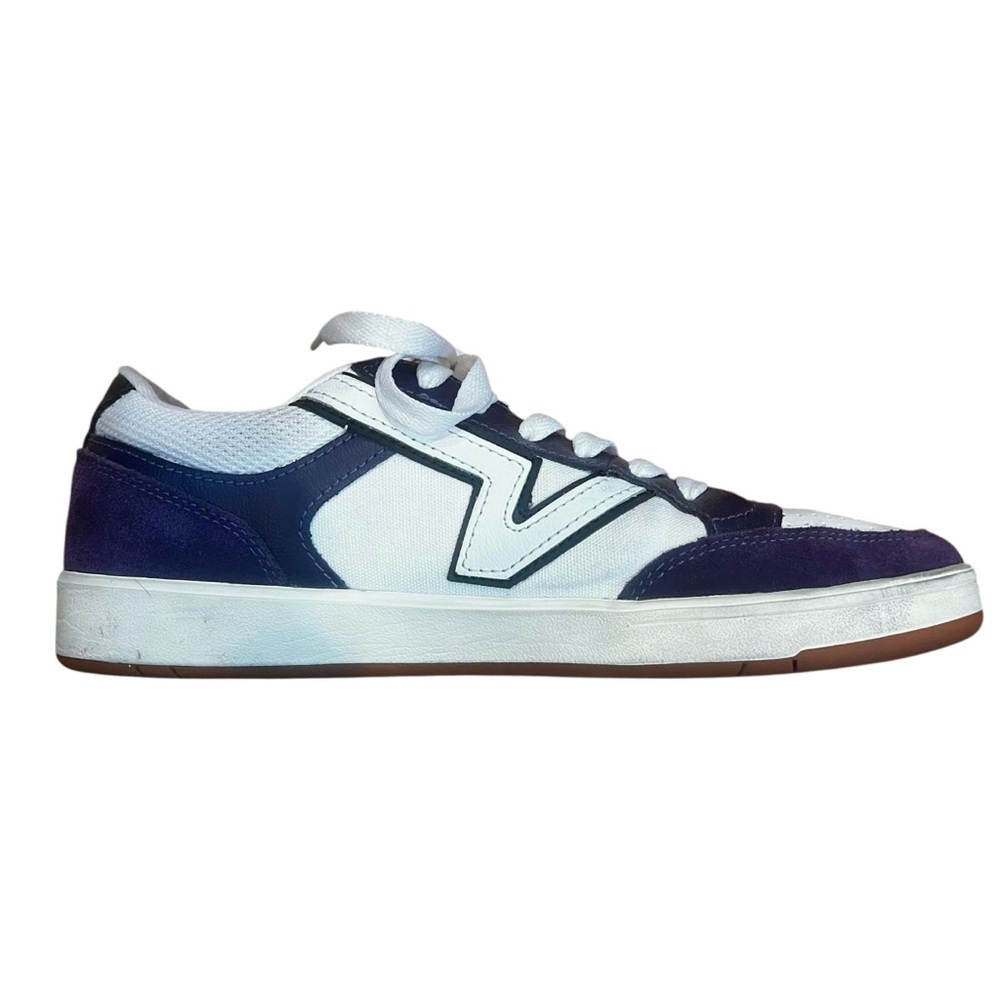 Vans Men's Navy and White Suede Sneakers 9.5 EUC - Picture 2 of 11